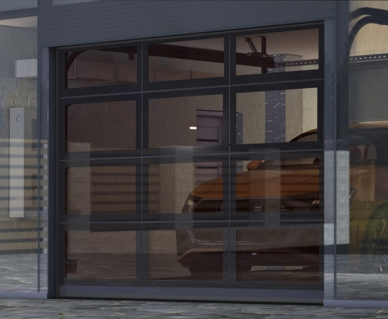 Панорамные ворота Алютех AluPro в Донском