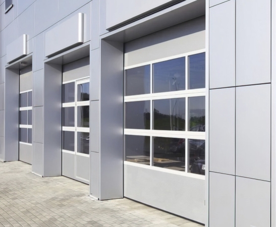 Панорамные ворота Алютех Alutrend в Донском