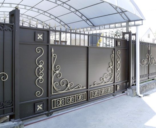 Металлические ворота в Донском