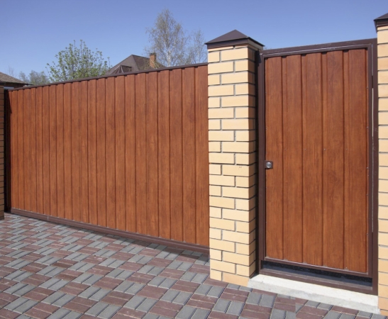 Ворота из металлического сайдинга в Донском